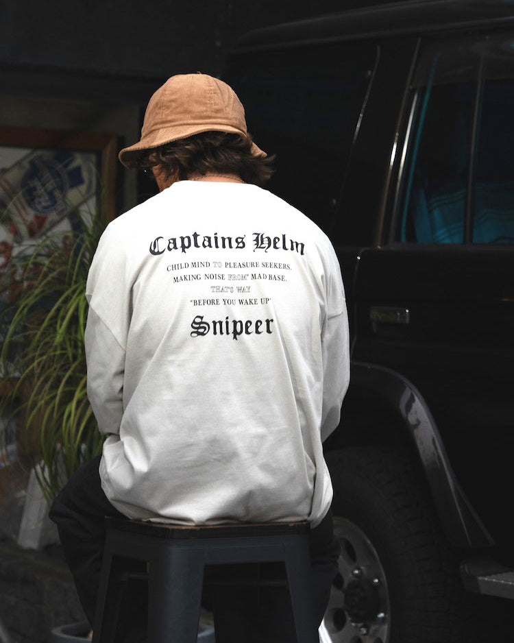 SNIPEER x CAPTAINS HELM x BYWU 100% STREET ANGLER WIDE L/S TEE